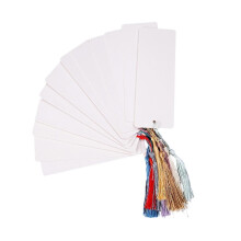 Lot de 60 marque-pages en papier avec pompons colorés, marque-pages vierges faits main, marque-pages décoratifs et esthétiques