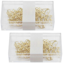Lot de 50 trombones en forme d'avion (38 x 30 mm), en métal, pour organiser vos documents et votre matériel scolaire ou de bureau.