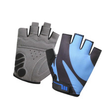 Gant de fitness antidérapant et respirant, sans doigts, idéal pour le cyclisme et l'entraînement. Couleur : bleu et noir résistant.