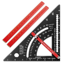 Équerre combinée réglable MM/INCH, équerre de charpentier, équerre de chevron, outil de mesure, outil de traçage de 7 pouces