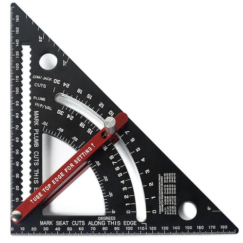 MM/INCH Carpenter Square Combination Square riangle Ruler Woodworking Measurement Tool Rafter Framing Squa