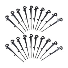 20 stuks gootborstelklemmen, gootgaasclips, ankers, plastic gootfilterclips voor buiten, geschikt voor tuin en erf, meerkleurig.