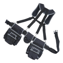 Ergonomic Work Tool Belt With Multi Pocket Storage Compartment Reincompatible withced Padded Straps Adjustable Suspenders Tool Pouch