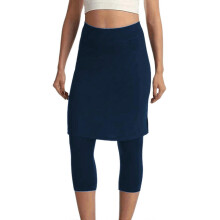 Sportrok voor dames, ademend, geschikt voor tennis, jurk, broek, atletische rok, legging, polyester textuur, geschikt voor yoga en tennis, marineblauw