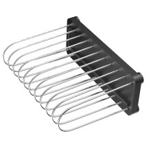 Mehrzweck-Schallplattenständer aus Metall, geeignet für Alben, CDs und Bücher. Robuste Konstruktion, modernes Design.