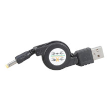 Câble d'alimentation USB 5 V à longueur réglable, prise DC 4,0 mm x 1,7 mm, compatible avec les lampes LED et les petits appareils électroniques.