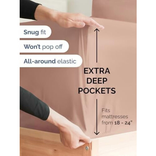 Drap-housse King à poches extra profondes 45-60 cm 1