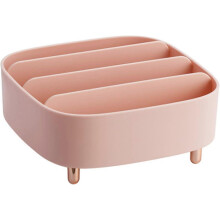Cosmetic Organizer,Bathroom Makeup Rack,Cosmetic Organizer,Dresser Rack Countertop,Cosmetic Display Case Pink