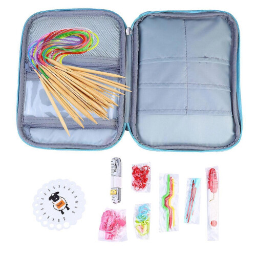 Knitting Tool Storage Bag Hand Knitting Tool Storage Case for DIY Use 1Set