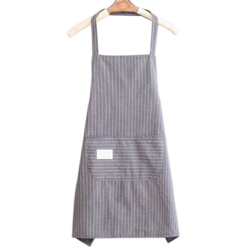 Avental de cozinha ajustável com bolsos, cinza. 1