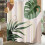 Boho dusjforheng 72x84 tommer vanntett bladdesign 2