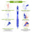 Retractable Gel Inks Pen 0.7MM Quick Drying for Note Taking-brb 6