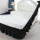 Staubrüschen-Bettrock aus Polyester, Kingsize, 38 cm Fallhöhe, Schwarz 5