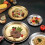 Barbecue and Dinner Plate Set Brushed Stainless Steel Matte 5