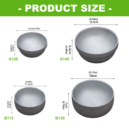 Safe Outdoors Dining Bowl Corrosions Resistant-Type A 12cm 2