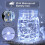 Luci decorative a batteria da 200 LED, 20 metri, luce bianca calda 2