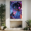 Poster artistico con ragazza dai dreadlocks e cuffie 2