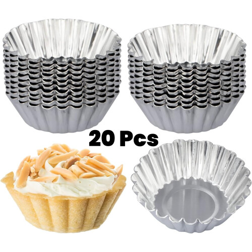 20er-Packung Mini-Eierkuchenformen aus Aluminium