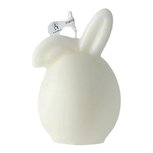 Vela perfumada de soja em formato de coelho para a Páscoa.