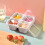 Lancheira Bento com 4 Compartimentos, Cor Palha de Trigo 1
