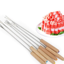 6er-Pack Teleskop-Grillgabeln aus Edelstahl mit
