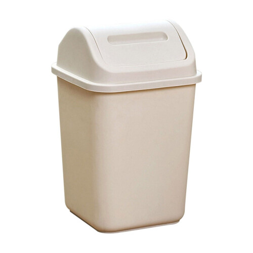 Plastpapperskorg med svängbart lock 3,2 gallon