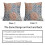 Fodere per cuscini in lino 45x45 cm, blu navy e arancione (2 pezzi) 4