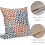 Fodere per cuscini in lino 45x45 cm, blu navy e arancione (2 pezzi) 5