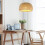 Bambusflet pendellampe E27 38cm 2