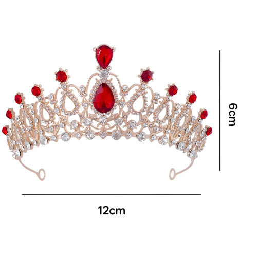 Metalltiara med strass för flickor - 1-pack 1