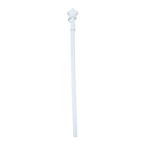 Wiederverwendbarer Silikonstrohhalm mit Sternkappe, 31 cm 1