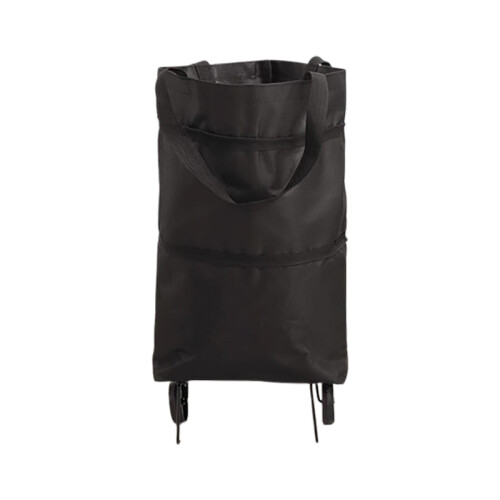 Faltbare Einkaufstasche mit Rädern - Black
