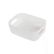 Plastic Storage Basket Cosmetic Storage Basket Sundries Snack Storage BoxWhite1Pcs