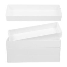 Desk Drawer Organizer White Plastic Drawer Organizer Bins for Storage 5Pcs