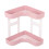 Pink Plastic Storage Shelves Bathroom Shelves for Storage 2Pcs 1