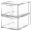 Drawer Organizer Transparent Plastic Drawer Organizer for Storage 2Pcs 1