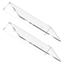 2pcs Floating Shelves Wall Mounted Shelves Plastic Wall Bookshelf Bathroom Wall Shelves