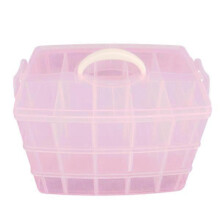 Detachable Plastic Storage Box Cosmetic Organizer with Handle