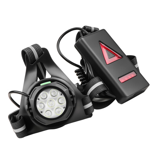 7-Lampen-Brustfront 4.7x4.7x1.8cm 2000mAh rot