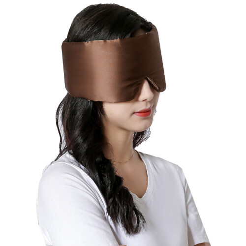 Justerbar Dubbelsidig Sovmask i Siden coffee 1