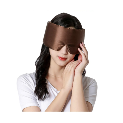 Justerbar Dubbelsidig Sovmask i Siden coffee 2