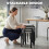 Homcom HOMCOM Stackable Stools Modern Cushioned Set of 4 Grey 6