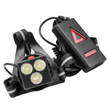 Rotes 3-Lampen-Brustlicht 2000 mAh, 4,7x4,7x1,8 cm