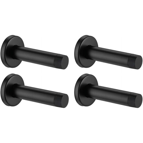 Sort dørstopper, 304 rustfrit stål, 3,54 tommer