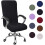 Housse de chaise de bureau extensible en microfibre noire 70-78 cm 1