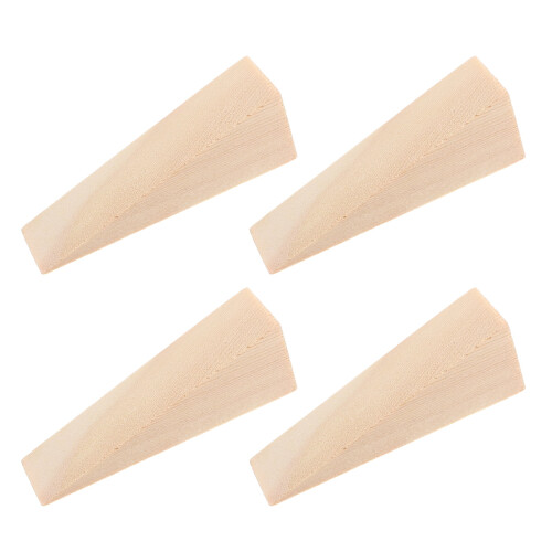 Cale de porte en bois faite à la main (4 pièces)