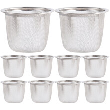 Infuseur à thé en acier inoxydable pour théière, maille fine, lot de 10