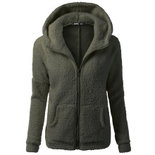 Damesjas met capuchon van wolmix