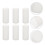 Witte plastic kaarsenhouders 4x4x10cm 1