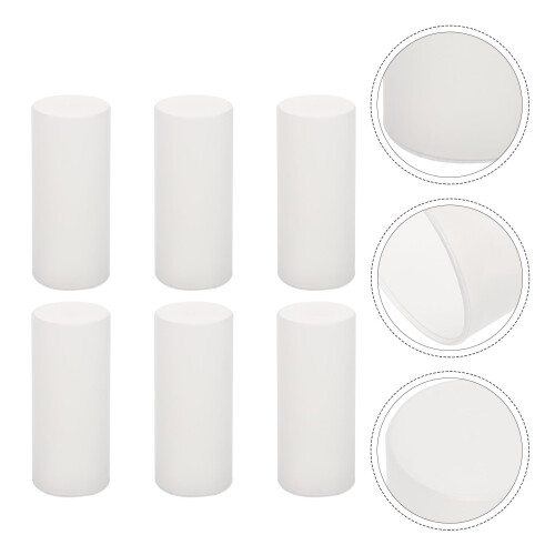 Witte plastic kaarsenhouders 4x4x10cm